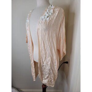 VTG 90s Victorias Secret Silk Kimono Embroidered OS Retro Y2K SEXY baby doll